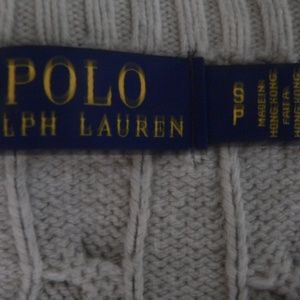 Unisex Polo Ralph Lauren Gray Silk Cable Sweater